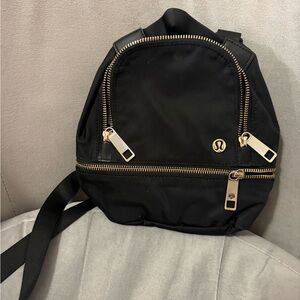 lululemon athletica Black and Gold Backpack